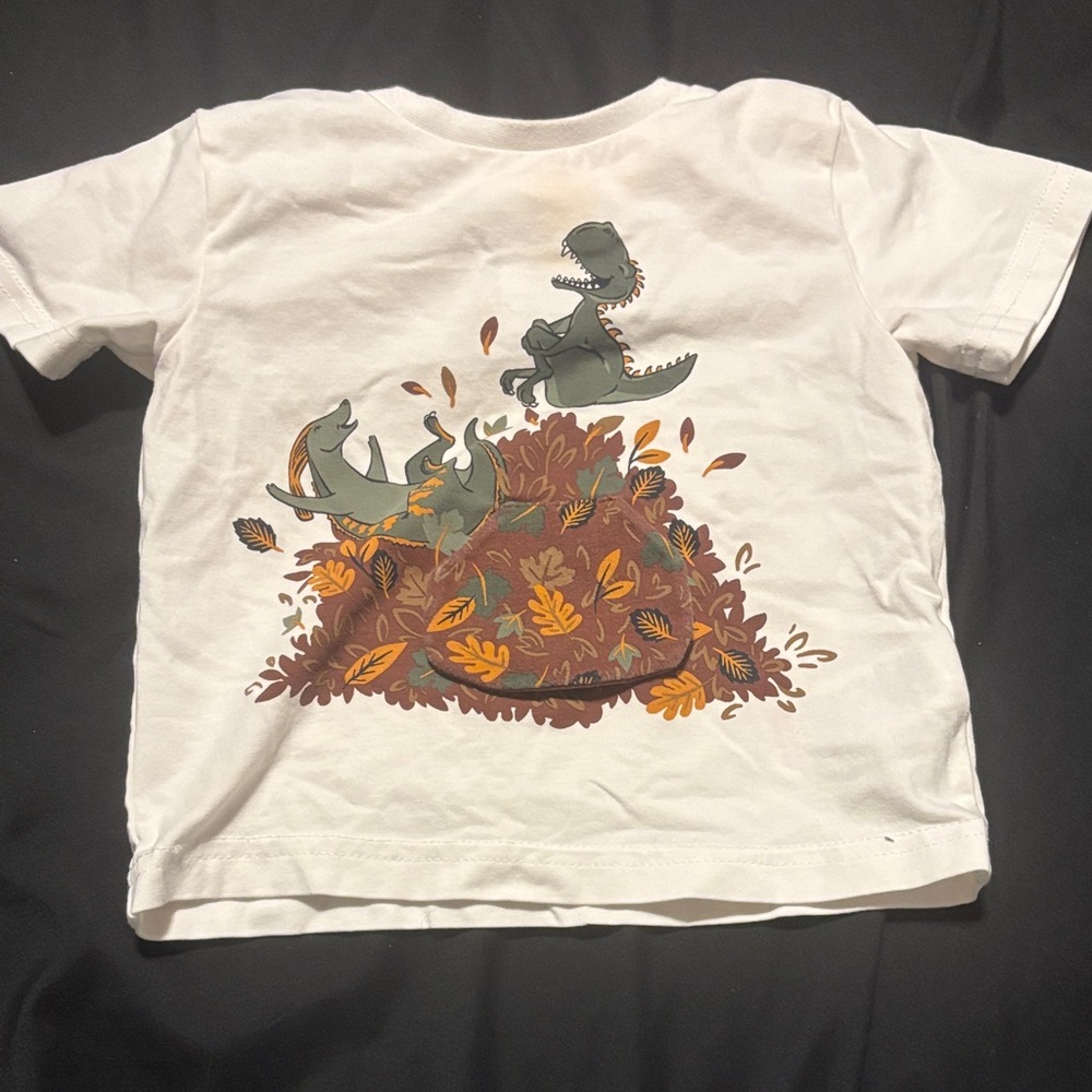 Tommy Bahama Kids Dinosaur Leaf Pile T-Shirt - White